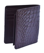 Superior Chocolate Brown Multi Card &amp; Cash Slots Real Crocodile Leather ... - $3,364.56 MXN