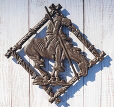 Rustic Western Native Indian Warrior End Of Trail Cast Iron Wall Trivet ... - $602.75 MXN