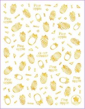 Nail Art 3D Decal Stickers Gold Design Pineapple CB107 - £2.49 GBP