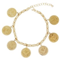 Islam Muslim Gold Jewelry Fashion Luxury Coin Women&#39;s Bracelet Gift Party Event  - £17.38 GBP