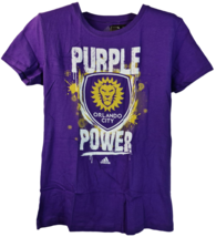 Adidas Damen Orlando City Sc Lila Power Kurzarm T-Shirt XL - Lila - £14.23 GBP