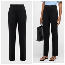 Lafayette 148 New York FINESSE CREPE BARROW Pants Womens 10 Black $598 - $68.31