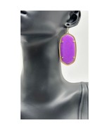 Kendra Scott Danielle Purple Mica Drop earring Gold Tone - £56.73 GBP