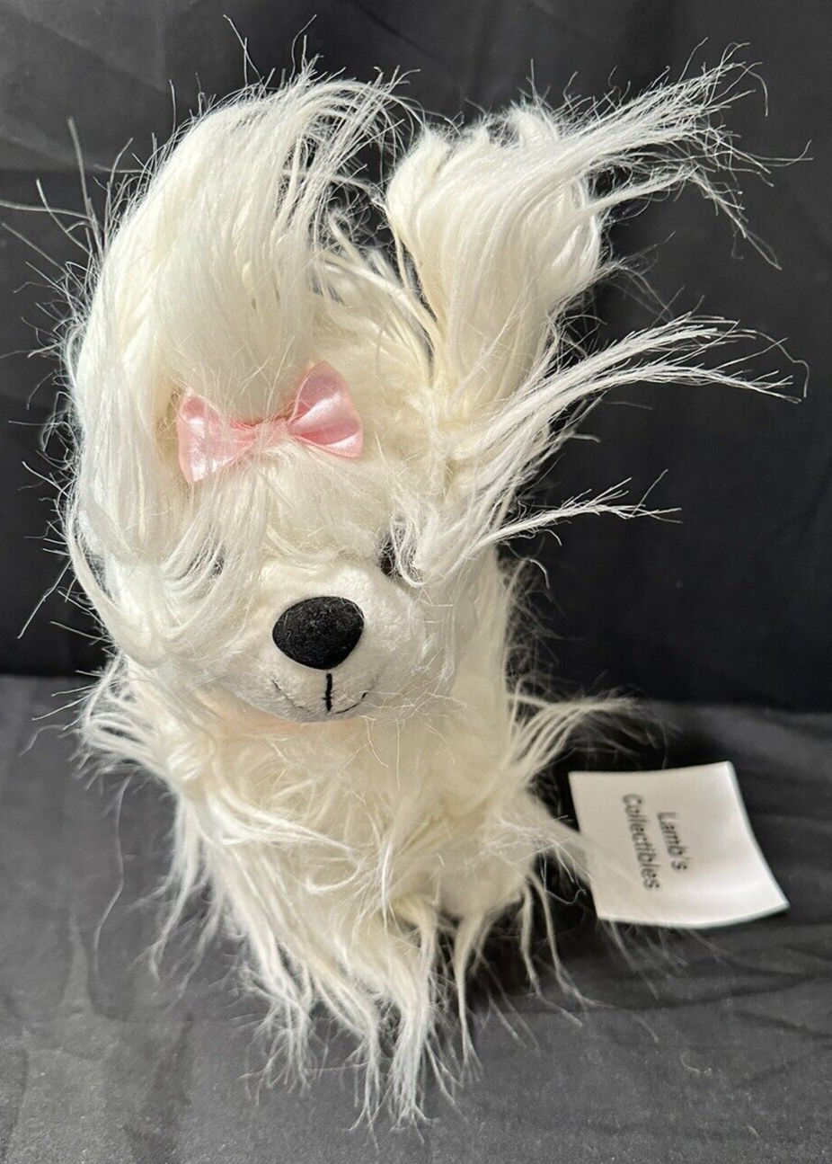 Fluffy dog AnimalAdventure Plush Toy 2008 woof street boutique Beverly hills 7" - £15.24 GBP