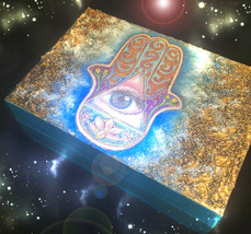 Haunted Charging Box Secret Hand Of Luck &amp; Ward Off All Evil Secret Ooak Magick - £195.97 GBP