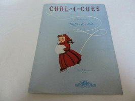Curl I Cues Pianologue Walter Miles American Ragtime Piano Sheet Music 1945 - £10.19 GBP