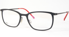 Stijl Eduard 6720 Matt Brushed Black /Red Unique Rare Eyeglasses 58-20-145mm - £190.88 GBP