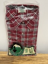 Ozark Trail Mens Vintage Flannel Plaid Shirt Sz LT Button Down Long Sleeve - $20.79