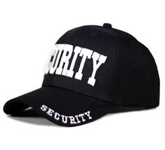 HOT Security Baseball Cap - Embroidered Law Enforcement Adj Hat Black So... - £15.02 GBP