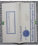 Vintage 1937 SOUTHERN SPECIAL EUROPEAN TOUR Itineraries Travel Brochure ... - $341.93 MXN