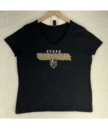 Vegas Golden Knights Shirt Womens XL Black Gold NHL Hockey Ladies - £9.70 GBP