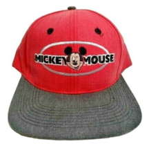 Disney Mickey Mouse Baseball Hat Cap Snapback Red Black Embroidered Logo... - $353.96 MXN