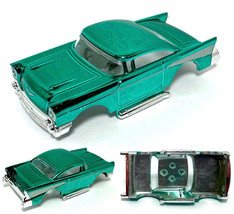 2023 Ho Af Xtras 1957 Custom Low ’57 Chevy Bel Air Slot Car Body Turquoise Chrome - £14.38 GBP