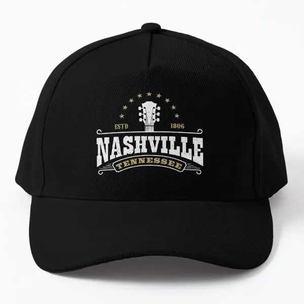 Guitar Nashville Tennessee Musician Gift Baseball Cap Hat Casquette Printed - £12.76 GBP