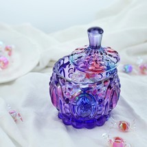 Royal Embossed Clear Glass Apothecary Jar With Lids, Candy - €21,59 EUR