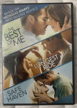 The Best of Me, The Longest Ride &amp; Safe Haven Nicholas Sparks 3 DVD Set Sealed - £12.29 GBP