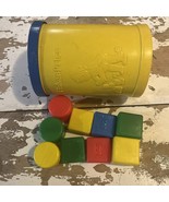 Vintage 1977 FISHER PRICE Baby&#39;s First Blocks Toddler Shape Sorter #414 - $218.01 MXN