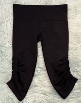 Lululemon In The Flow Cropped Leggings Size 6 Black Heather Athletic Wor... - $27.72