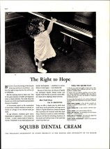 1937 Squibb Dental Cream Toothpaste cute little girl playing piano Vinta... - $24.11