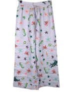 Hill House The Skylar Pant Sea Creatures Linen Wide Leg Cropped Pants Si... - $54.99