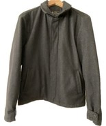 J.Crew Women&#39;s wool blend Coat zip up and snap Gray size Medium - $42.08 CAD
