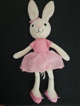 Jellycat Bitsy Ballerina Bunny Rabbit White Plush Pink Ballet Tutu Dress - £15.52 GBP