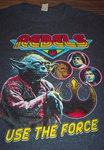 Vintage Style Star Wars Rebels Yoda Luke Skywalker Chewbacca T-Shirt Mens Large - £15.78 GBP
