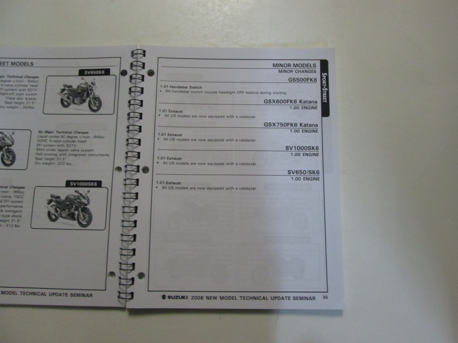 2006 Suzuki New Model Technical Update Seminar Manual FACTORY OEM BOOK 06 DEAL Item image 11