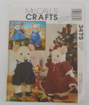 MCCALLS CRAFTS PATTERN #3475 8-10&quot; MICE DOLLS SPRINGSEASONAL CLOTHING UN... - £7.69 GBP