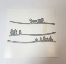 Stampin Up Sleigh Ride Edgelits Dies Landscape Pine Trees Town Village 139670 - £11.05 GBP