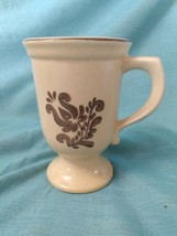 Vintage Pfaltzgraff Village pattern Stemmed Coffee Mug Goblet 8 oz  - £8.27 GBP