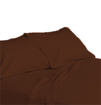 15 " Pocket Coffee Stripe Sheet Set Egyptian Cotton Bedding 600 TC choose Size - $65.99