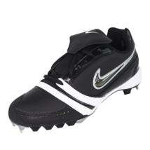 Nike Diamond Slasher Womens Shoes SZ 8.5 Black White Baseball Cleats 349391-011 - £15.63 GBP