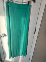 The Limited Jade Side Slit Maxi Skirt y2k green - $18.81