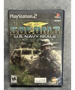 PlayStation 2 PS2 Socom 3 U. S. Navy Seals Game with Case &amp; Booklet - £7.08 GBP