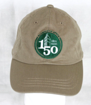 PLYMOUTH STATE Tan &amp; Green Baseball Hat Adjustable Back Cap 150 Annivers... - $9.46