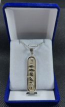 Egyptian Cartouche Personalized Necklace, 2 names in hieroglyphic, EN Or ARabic - $92.15