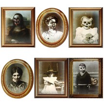 Halloween Decorations Indoor 3D Changing Face Pictures Horror Scary Portraits Sp - £23.72 GBP