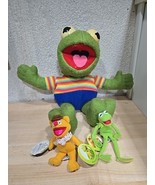 Lot MUPPETS Kermit Frog Fozzie Bear Finger Puppets 2003 Starbucks 4” Tag... - $28.11