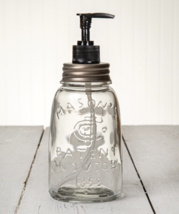 Small Pint Mason Jar Soap Dispenser With Pump Lid Bathroom RV Decor Rustic Home  - £11.96 GBP