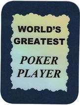 World's Greatest Poker Player Texas Hold'em Omaha Stud 3" x 4" Love Note Sports  - £3.13 GBP