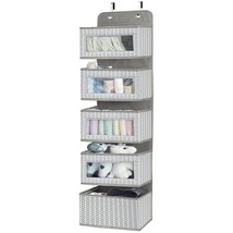 Over The Door Hanging Organizer With 5 Large Pockets - Wall Mount Pantry... - £23.89 GBP