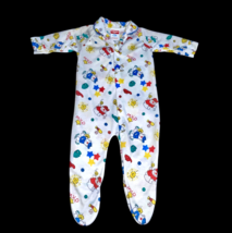 Vintage 90&#39;s Baseball Playskool Baby Jammies Large 6-12M NEW One Piece S... - $38.99