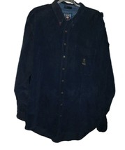 Vntg Chaps Ralph Lauren Mens XLT  Corduroy Shirt Navy Blue Button Dn 90s... - $31.63