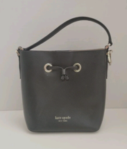 Kate Spade Eva Small Bucket Bag Black Handbag Leather, No Shoulder Strap - £27.39 GBP