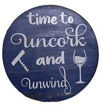 Time to Uncork and Unwind Sign Pallet Design Wine Love Hand Carved Wood for Outs - $29.64