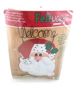 Dimensions Felt Works Santa Buddy Welcome Sign No 8111 Felt Christmas Craft - £19.71 GBP