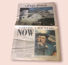 Crazy Horse Mountain Promotional Tribute 1975 Newspaper Vintage - £10.91 GBP