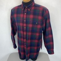 Pendleton Lobo Shirt size XL Vintage Wool Red and Green Plaid or Light Jacket S1 - £29.85 GBP