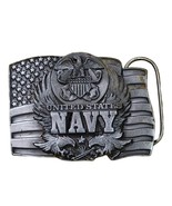 Vintage 1991 Siskiyou Navy American Flag Belt Buckle 0-92 Made in the US... - $11.64